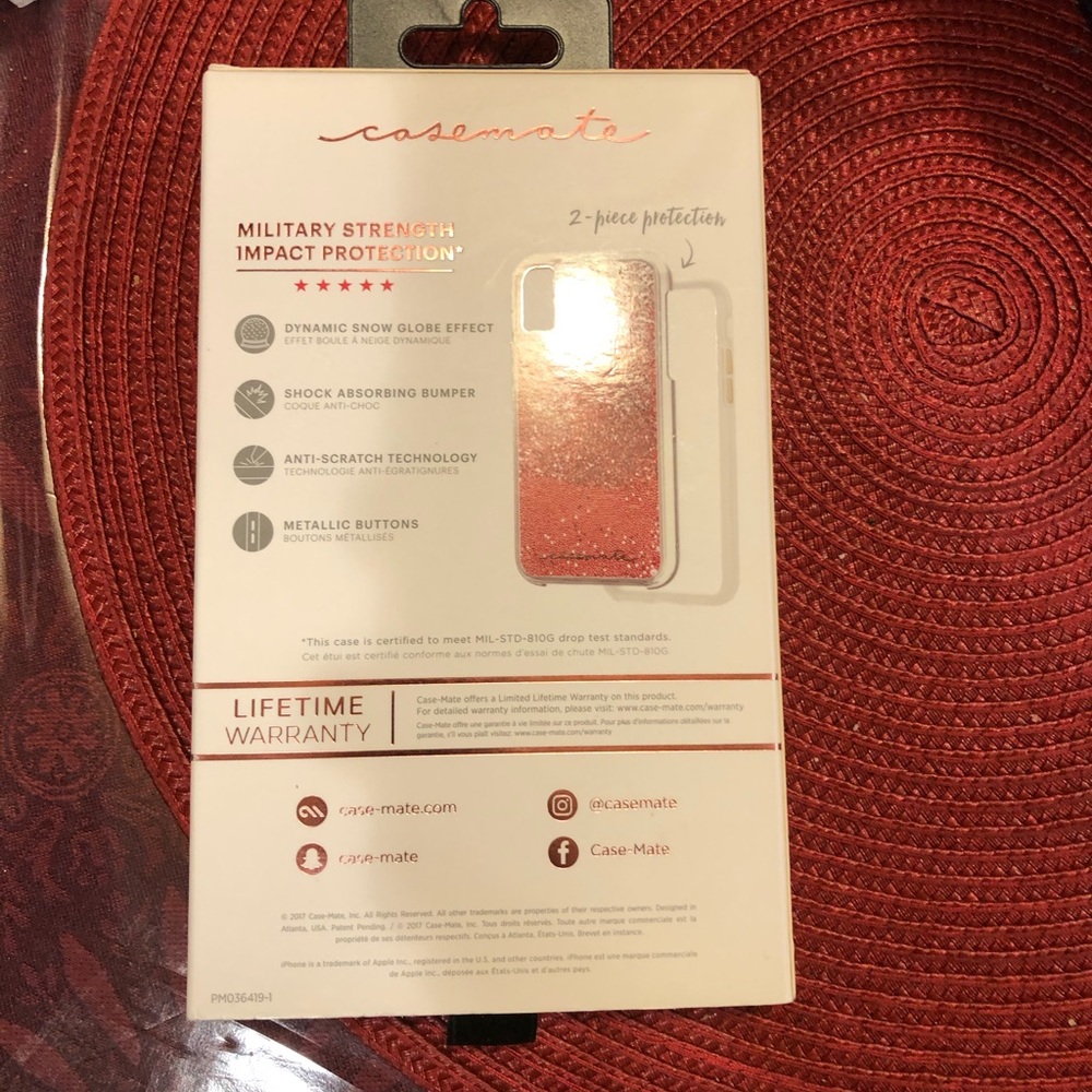 NWT - case mate rose waterfall cellphone case - Picture 2 of 2